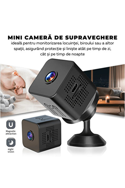 easyCTRL Mini Hidden Camera, Wi-Fi, Magnetic Mount, 360° Support, Night Vision, X1, easyCTRL®
