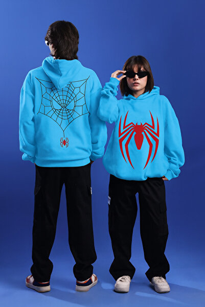 CLASSY.MODA سويت شيرت بقلنسوة للجنسين مكون من 3 خيوط مع جيب كنغر أمامي وخلفي ...