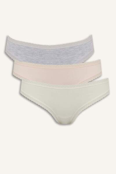DeFacto Lace Detailed 3-Piece Brazilian Panties Fall in Love F2190Ax25Au