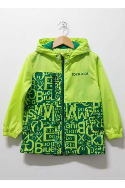 TOYSİ KİDS Boys' Waterproof Lined Hooded Raincoat