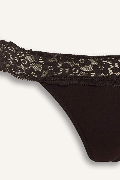 DeFacto Lace Detailed 3-Piece Panty-Fall in Love F2124Ax25Au