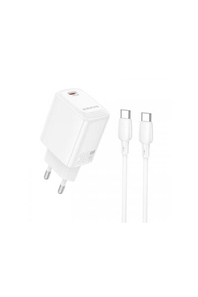 Borofone Incarcator Retea Cu Cablu USB-C BN28 Fuente 30W 3A 1 x USB-C Alb