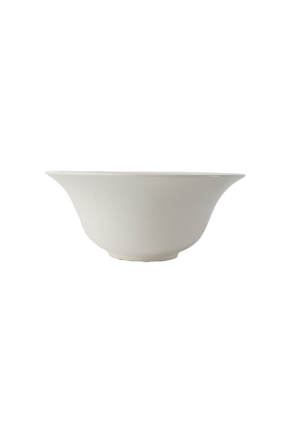 SQUALO Round porcelain bowl with an elegant and modern design - white 26.6x26.6x11.5 cm