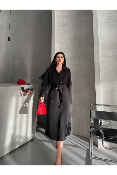 buqre's moda Women's Oversize Waterproof Lined Long Trench Coat