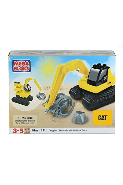 Mega Bloks Cat Grappler 611 10 Parça Excavator Sök-Tak Bloklar Orijinal