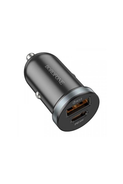 Borofone Incarcator Auto BZ22 Scenery 30W 3A 1 x USB-A - 1 x USB-C Negru