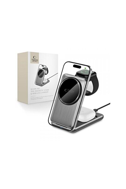 Tech-Protect Wireless Charger QI15W-A42 3in1 15W 1.67A Gray