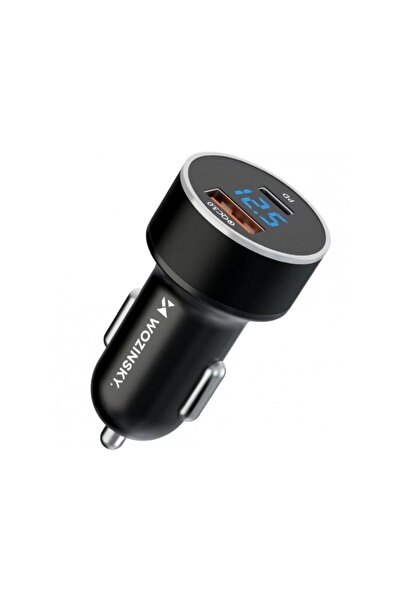 WZK Incarcator Auto WDCCAC 36W 3A 1 x USB-A - 1 x USB-C Negru