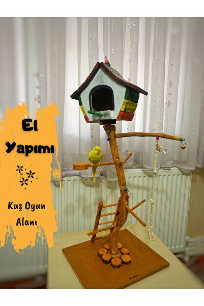 Ciko Kafes Parçalara Ayrılabilen Ev Modelli Kuş Oyun Alanı