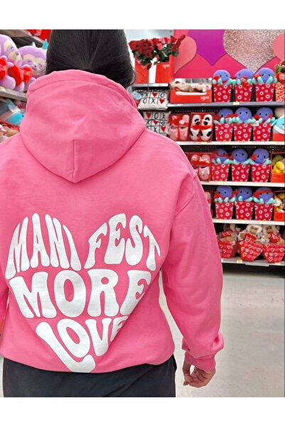 darkopia Dear Couple Combination Manifest More Love Back Printed Design Hooded Sweatshirt Set of 2