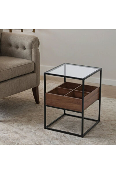 Tasamem Dafia glass top table