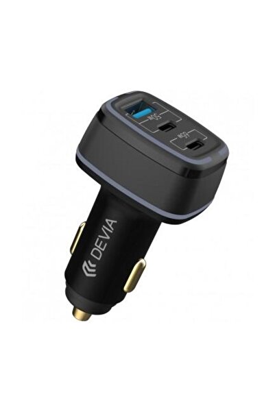 Devia Incarcator Auto Extreme 115W 3A 1 x USB-A - 2 x USB-C Negru