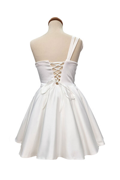 fantasialand Corset occasion dress for girls, Iris model, white color