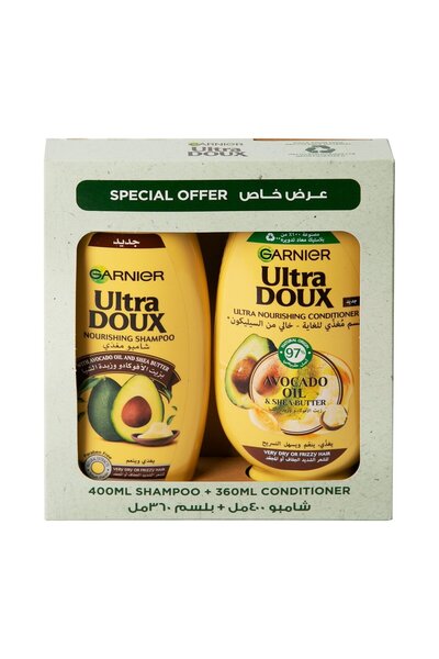 Garnier Ultra Doux With Avocado Oil And Shea Butter Nourishing Shampoo 400 ml + Conditioner 360 ml