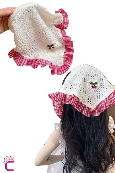 Cinderella Kız Çocuk Genç Kadın Bohem Kirazlı Pötikareli Taç Saç Bandı Toka -...