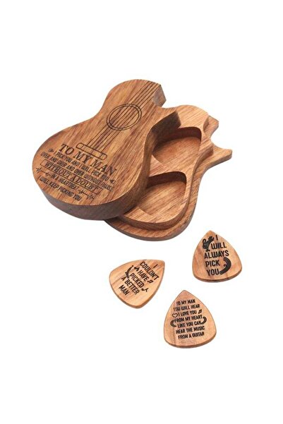 fun zone 3 Compartments Paddles Wood Container With 3-Piece Olivewood Picks