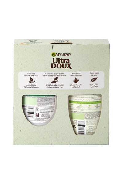 Garnier Ultra Doux Nurturing Almond Milk Shampoo 400 ml + Conditioner 360 ml