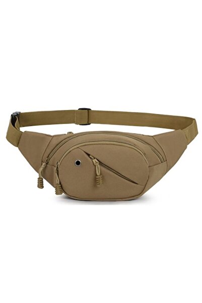 Zamo Sport Waist Bag, Zamo®, Waterproof Material, Adjustable Waist, 4 Zippers, Size 34x14x8cm, Cream
