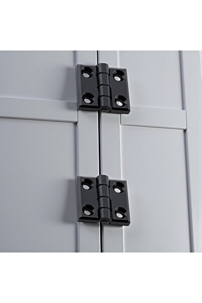 Badem10 Siyah Metal 4 ADET SET Yaprak Menteşe 30x30mm Dayanıklı Mobilya Kapı Dolap Çekmece Kapak Aksesuar