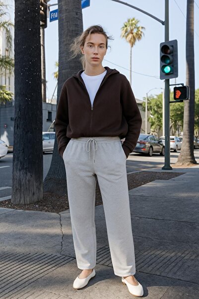 HAKKE Üç İplik Bol Paça Cepli Bağcıklı EŞOFMAN ALTI