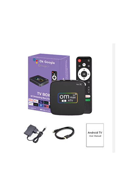 Generic Om Max 4K Android TV Box | Quad Core Media Player | 8GB RAM 64GB ROM Smart Streaming Box