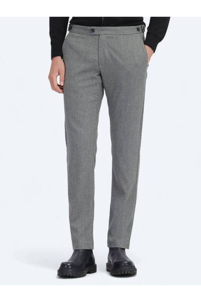 Kip Antrasit Dokuma Regular Fit Casual Pantolon