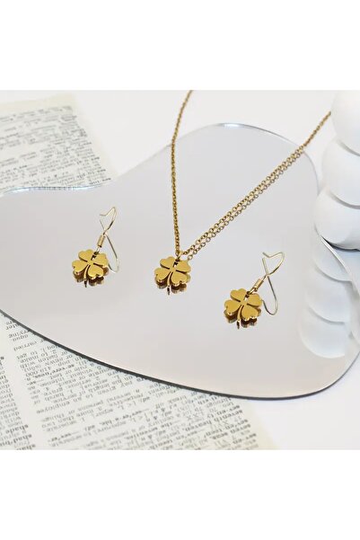 Ayzen Clover Necklace Earring Set