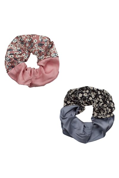 SHOPIENS Set 2 elastice de par Shopiens® pentru femei, bicolore roz/nude flor...