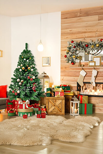ZVEZVIA Premium 150-210cm Hinged Artificial Christmas Tree with Stand for Ind...