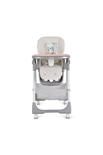 Moni Raffy 2-in-1 dining chair, grippy wheels with brakes, double tray, height adjustable, foldable