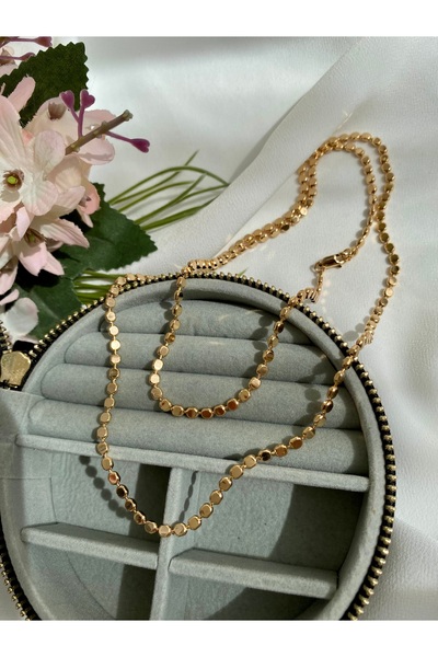 Olala Aksesuar Rose Gold Renk 60 cm Ezme Zincir Kararmaz ve Alerji yapmaz