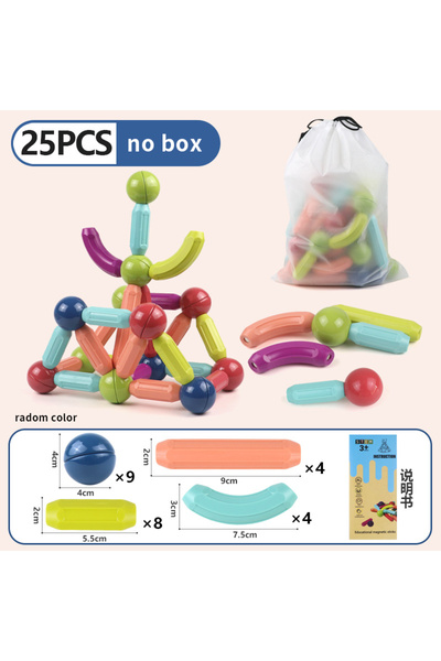Choice1 25pc without box Magnetic Constructor Blocks Set Toys for Kids Magnet Stick Rod Building Blocks Mont
