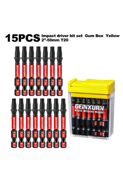 Choice1 مجموعة من 15 قطعة من رؤوس مفكات توركس المغناطيسية المصنوعة من فولاذ S...