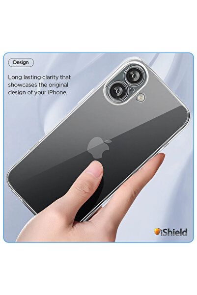 iShield Husa Clear pentru iPhone 17, din silicon, Slim 2mm, decupaje camere, porturi si butoane, Transparent