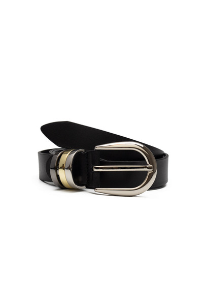 Toro Nero Women's Leather Belt Black Lidia - ToroNero