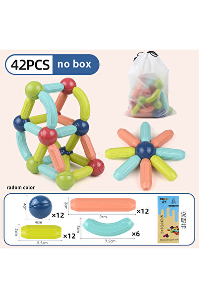 Choice3 42pc without box Magnetic Constructor Blocks Set Toys for Kids Magnet Stick Rod Building Blocks Mont