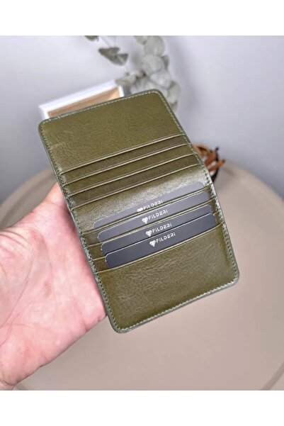 Fil Deri Genuine Leather Magnetic Minimal Card Holder 2116