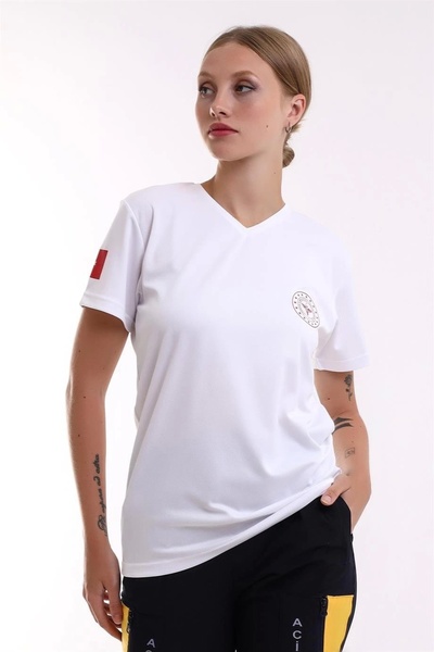 Bilenn Tekstil تيشيرت بأكمام قصيرة للجنسين من Paramedic Dry Touch - أبيض