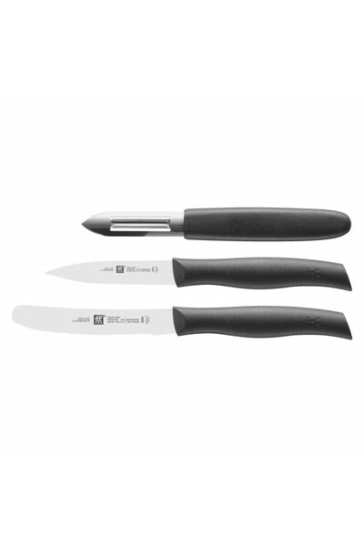ZWILLING TWIN Grip 38738000 cutting&peeling,3pc,18/10 steel,Ice-hardened blad...