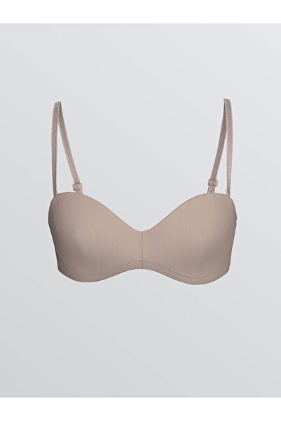 LC Waikiki LCW DREAM Ροζ Underwire Μη Γεμισμένο Επίπεδο Σουτιέν Στράπλες