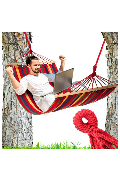 Other Single garden hammock with crossbar, 200 x 60, 150 kg resistance