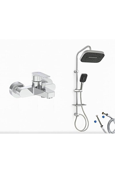 Artema Flow Square Banyo Bataryası + Doppo Prime Lux Tepe Duş Sistemi