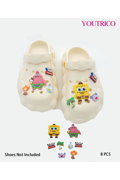 Youtrico Colorful Cartoon Jibbitz Charms - PVC Slipper Ornament Set