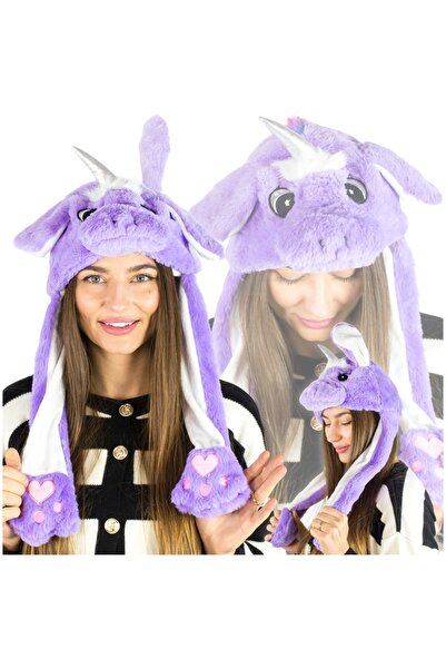 Other Purple Unicorn Hat with Moving Ears, Horse, Waving, Universal Winter