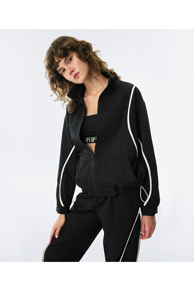 Twist KONTRAST BİYELİ TEKNİK KUMAŞ CEKET