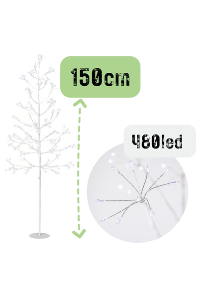 Other Dense tree 480 LED birch large Christmas lights 150cm decorative