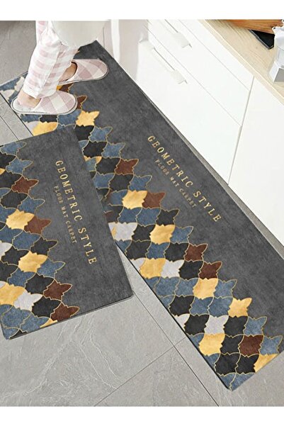 fulina 2 PCS Kitchen Mats and Rugs Set,Super Absorbent Non-Skid Soft Kitchen Mat,Quick Dry,40x60+40x120cm