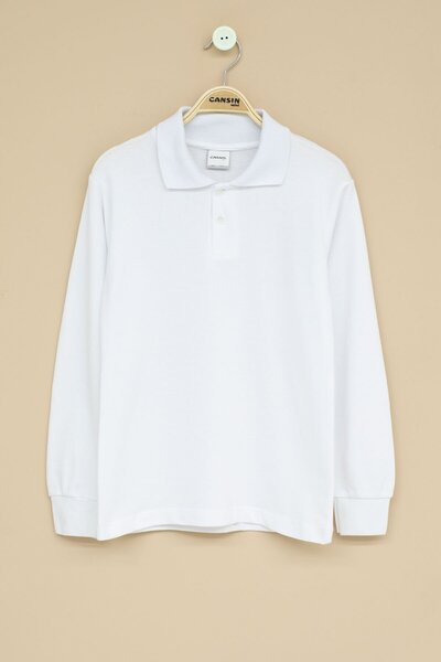 Cansın Mini Girls' Polo Neck Long Sleeve School T-Shirt 22713