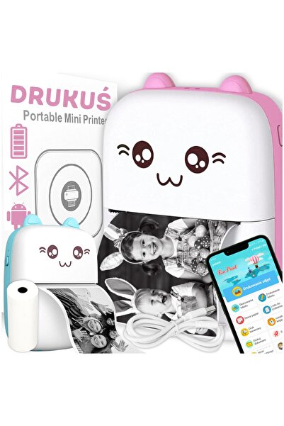 Other Mini thermal printer labels photos notes multifunction kitten printing