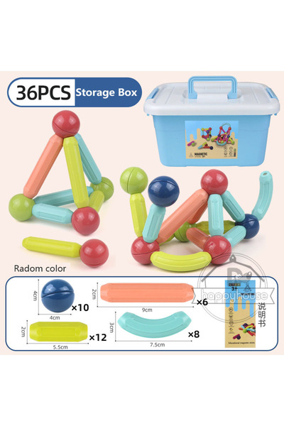 Choice4 36pcs storage box Magnetic Constructor Blocks Set Toys for Kids Magnet Stick Rod Building Blocks Mon